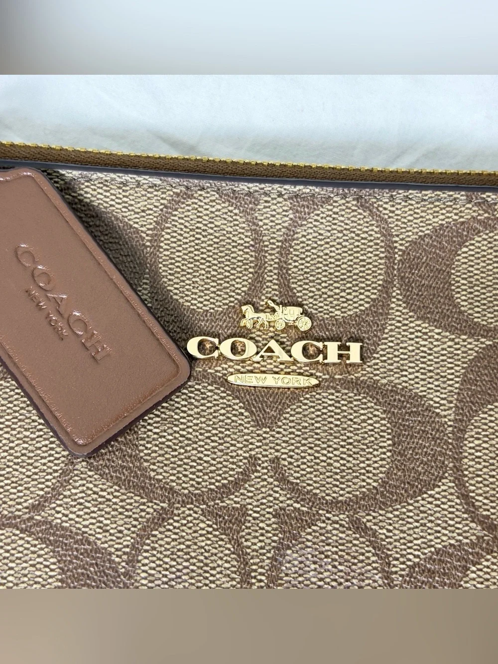 Coach Zip Top Tote #4455 | Signature Canvas Tote | Like New